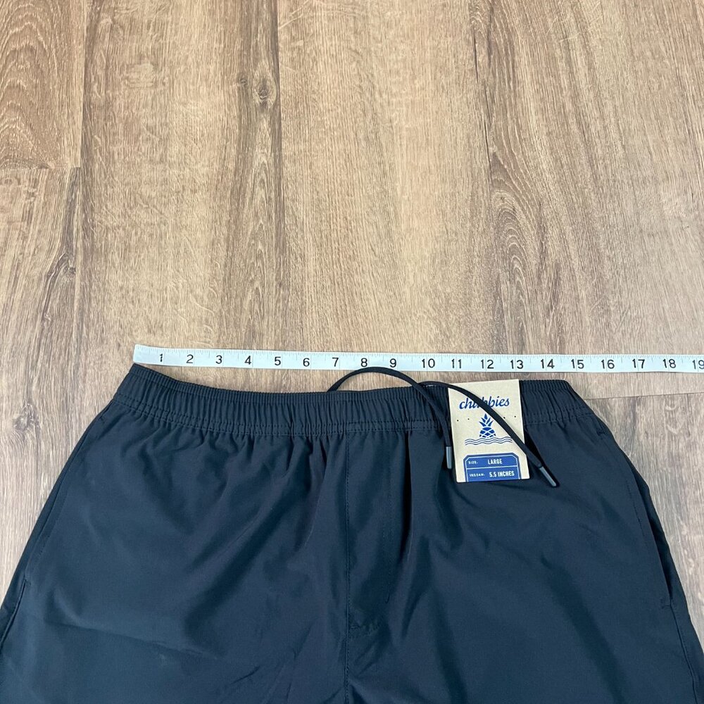 NEW Chubbies The Secret Agents Athlounger Black Workout Sport Shorts Sz L - Picture 6 of 11